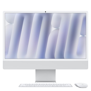APPLE iMac AiO MCR24D A, 61cm 24", M4 10 core chip, 10 Core GPU, 24GB RAM, 512GB SSD, srebrno